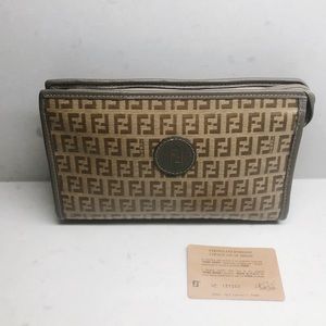 Authentic Fendi makeup case/ clutch purse bag